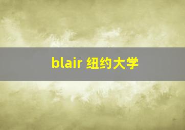 blair 纽约大学